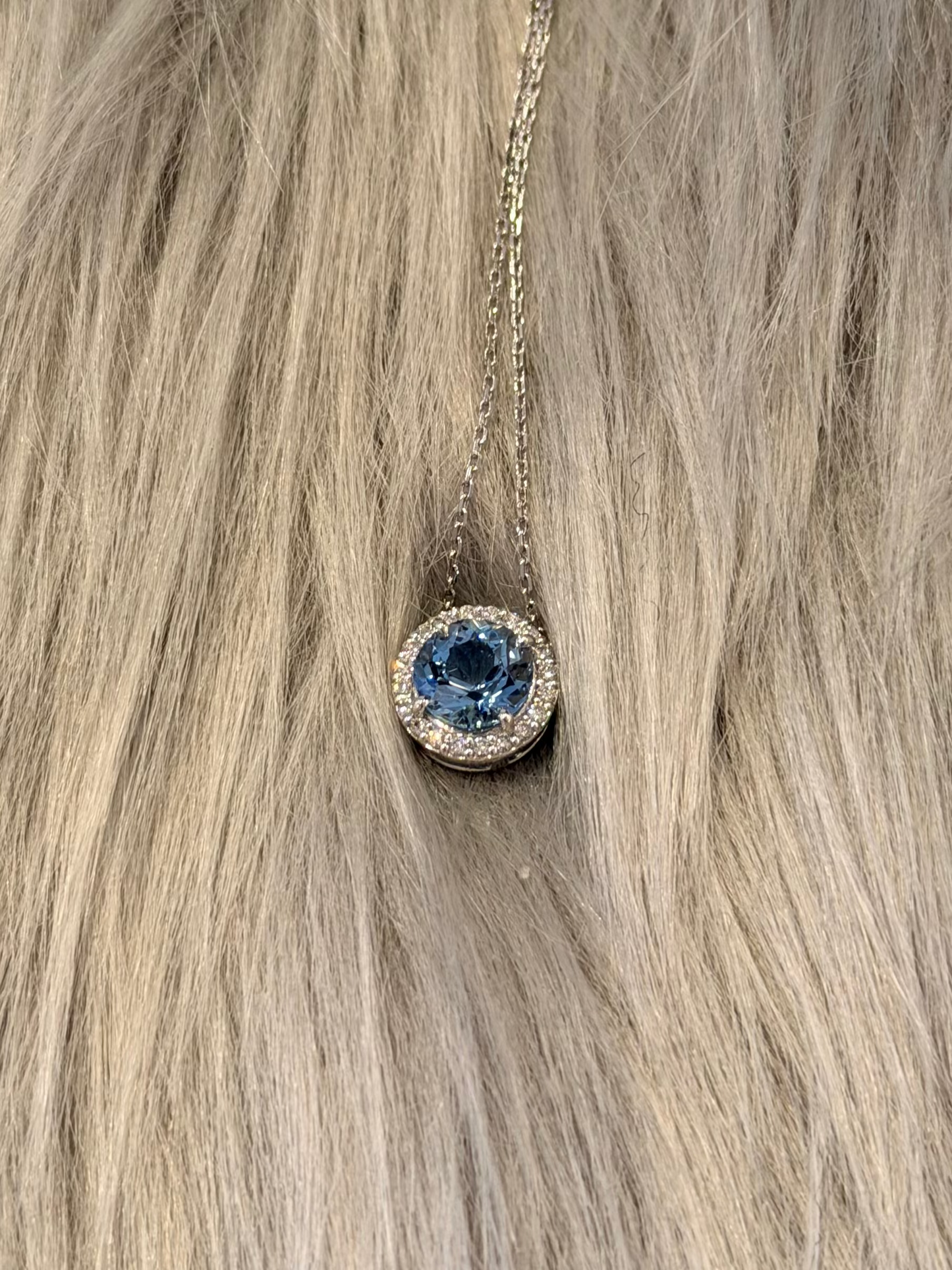 19. PT アクアマリン ラウンドネックレス CANDY