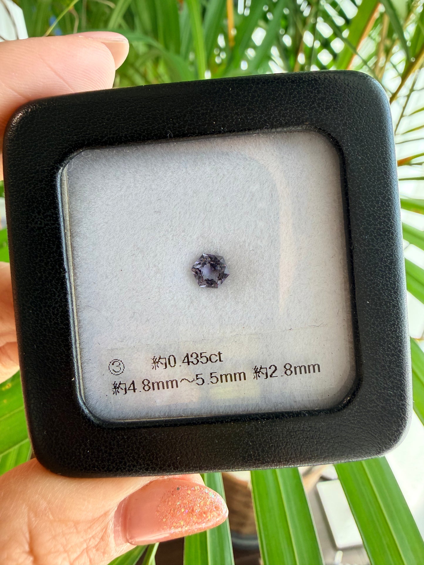 【ヘキサゴンカット③】天然　スピネル　約0.435ct