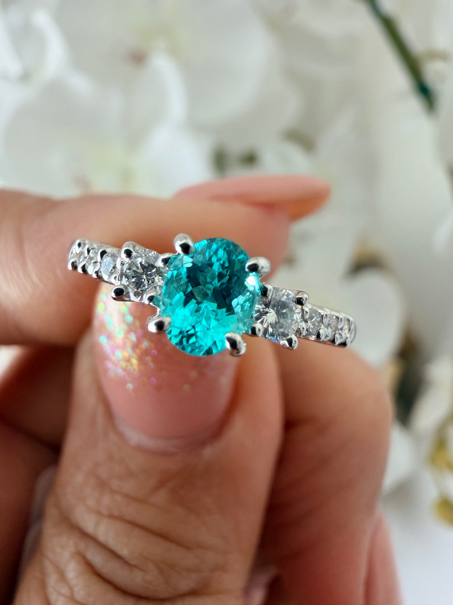 01. 【天国の海】PT ブラジル産パライバトルマリンリング GIA鑑定書付き