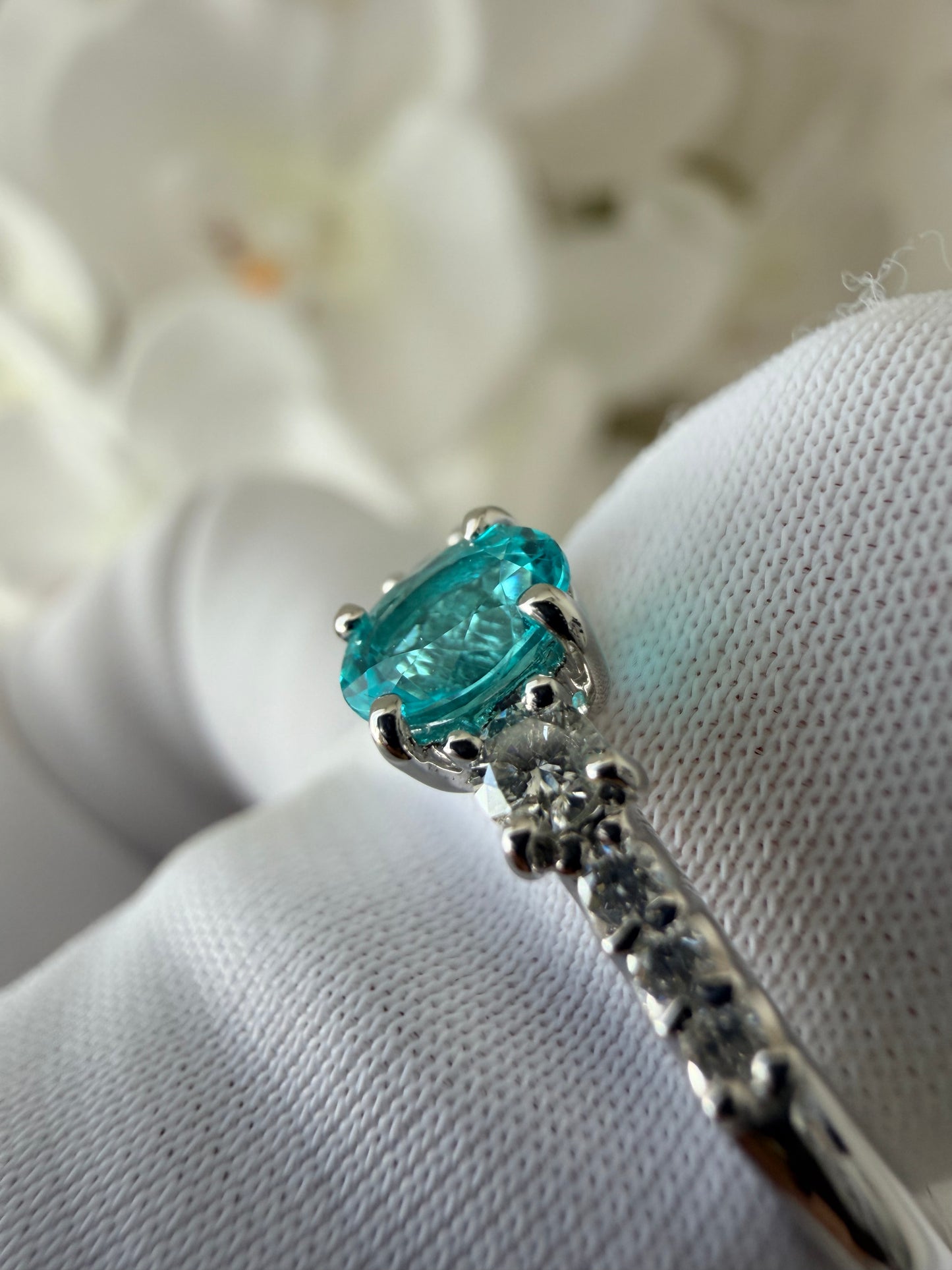 01. 【天国の海】PT ブラジル産パライバトルマリンリング GIA鑑定書付き