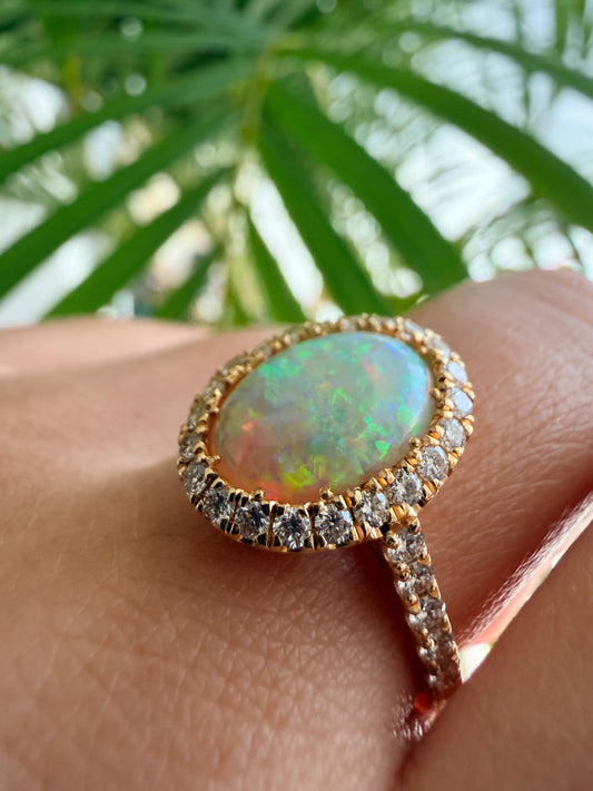 04. 【印象派オパール】YG　オパール　リング