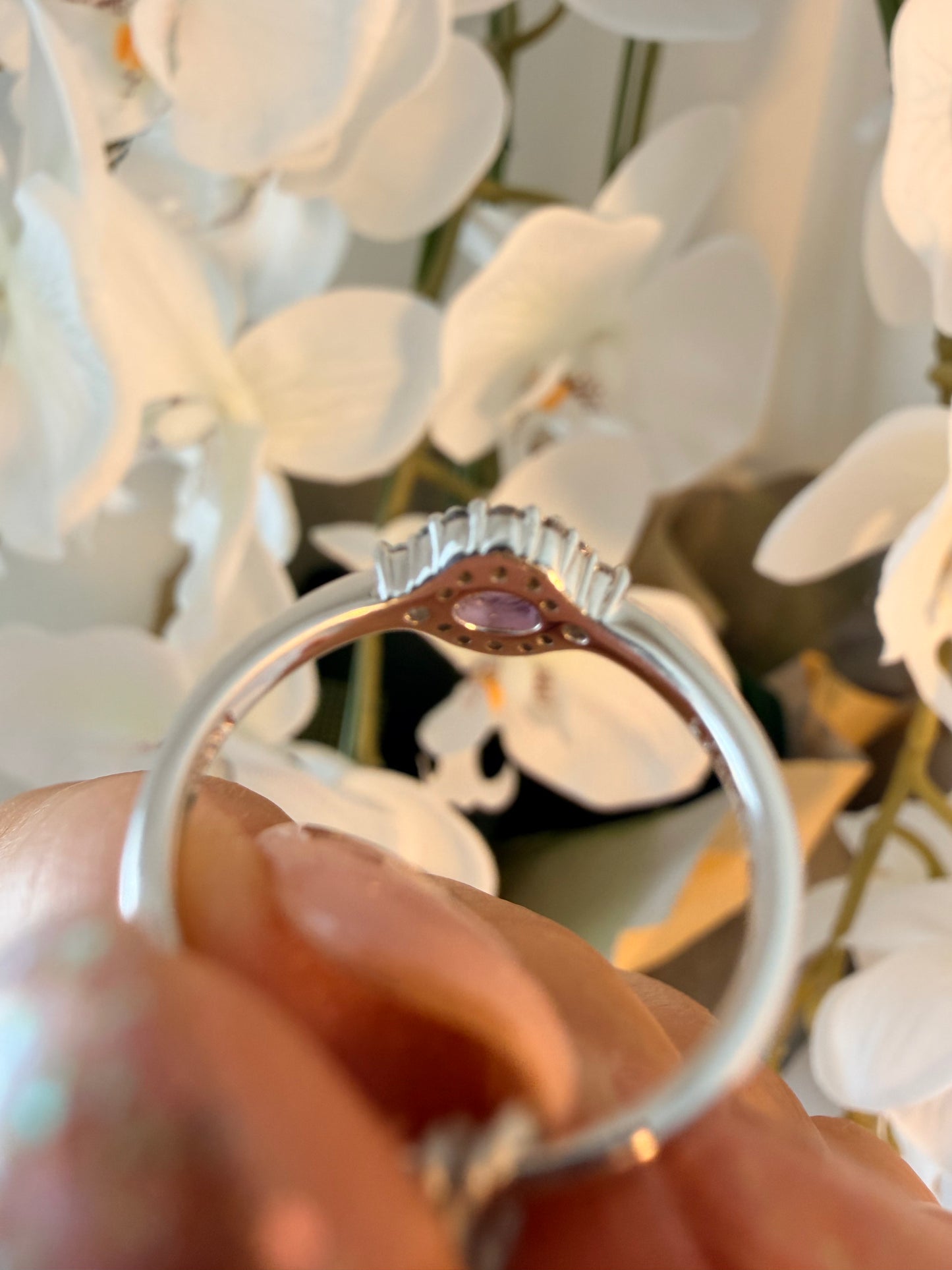 14. 【うるる】PT　ニュアンスピンク ファンシーサファイアリング