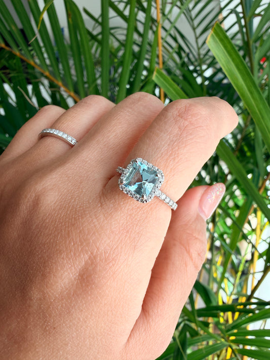 09. 【cube】PT　アクアマリンリング