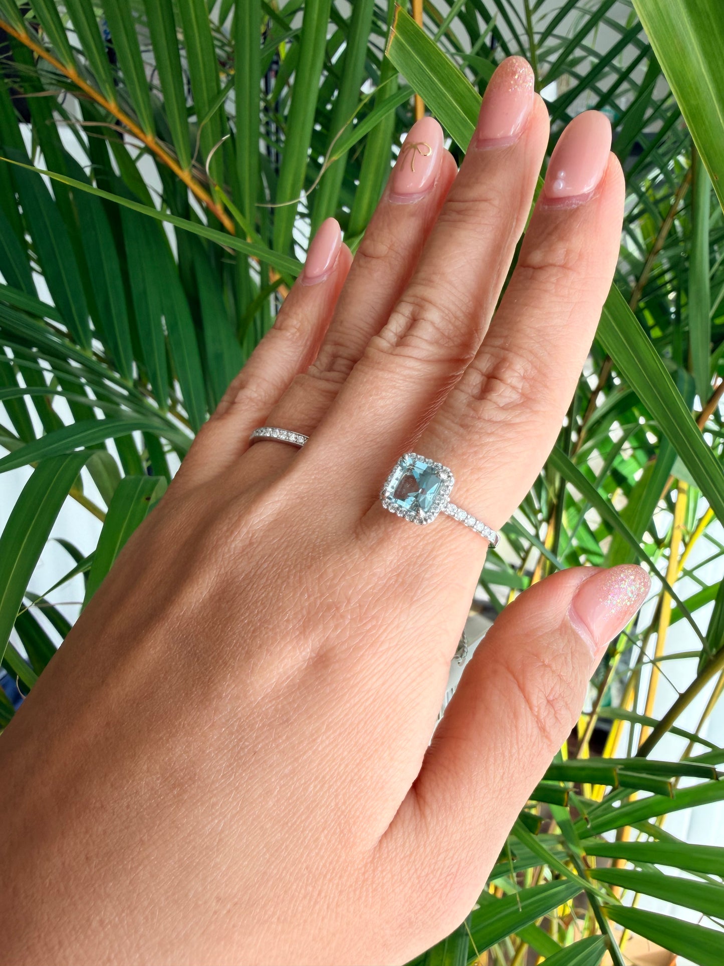 09. 【cube】PT　アクアマリンリング