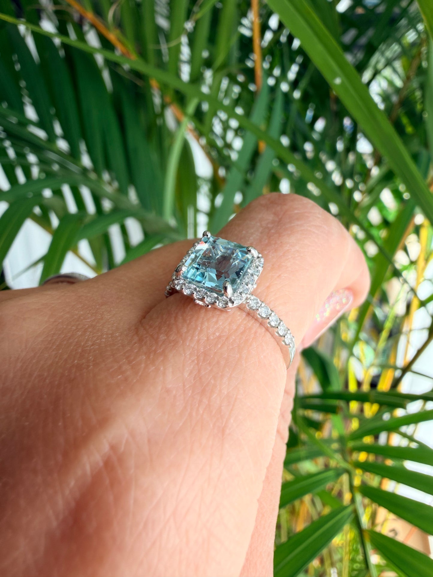 09. 【cube】PT　アクアマリンリング