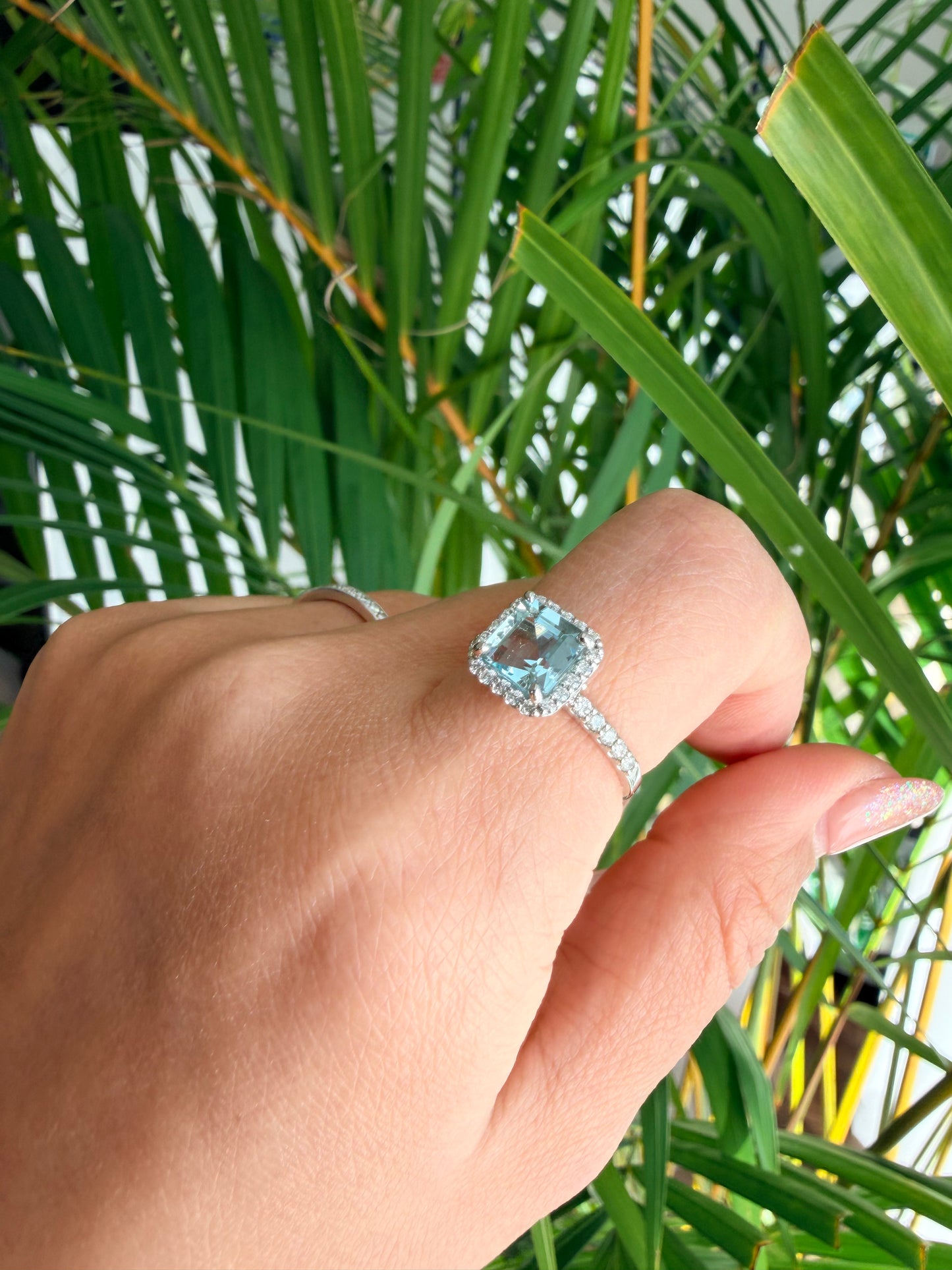 09. 【cube】PT　アクアマリンリング