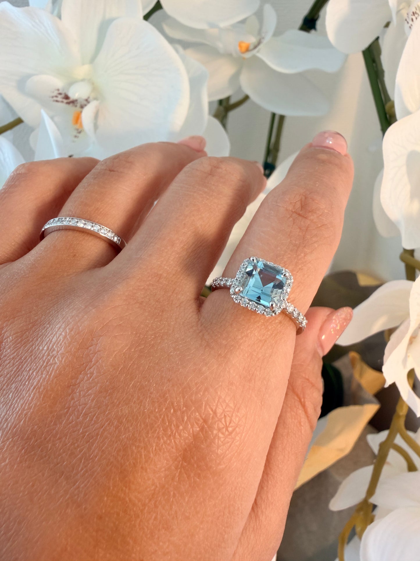 09. 【cube】PT　アクアマリンリング