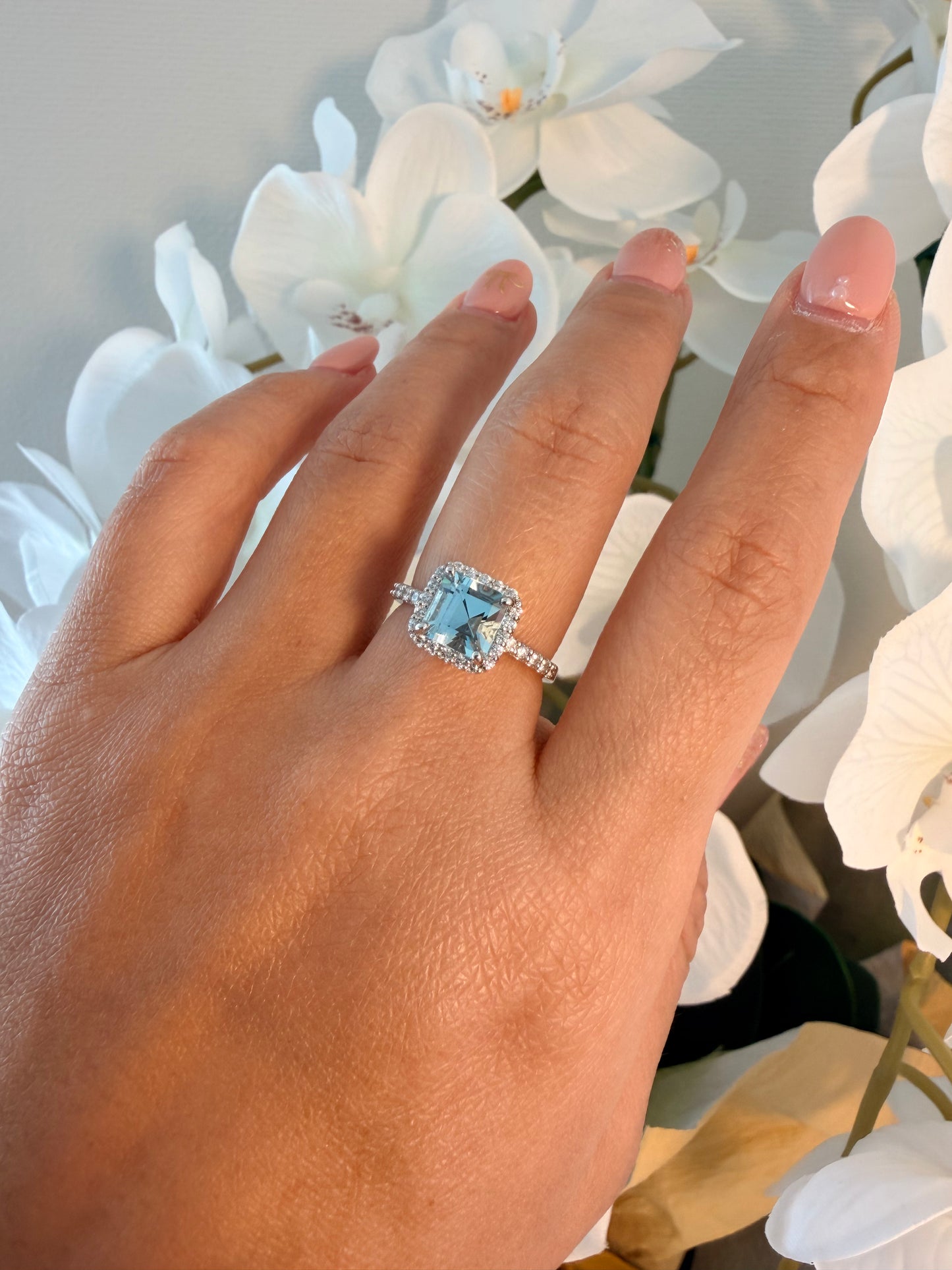 09. 【cube】PT　アクアマリンリング