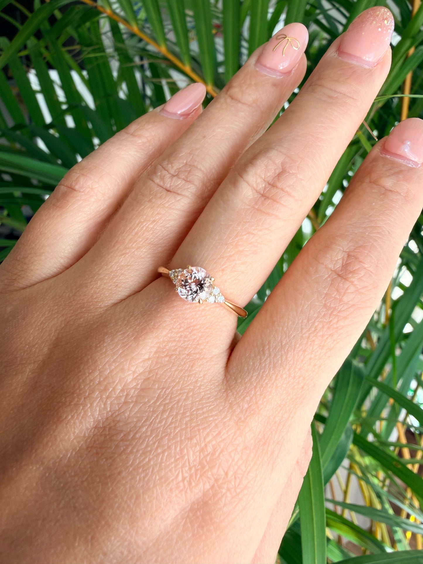 16. YG　0.82ctモルガナイトリング