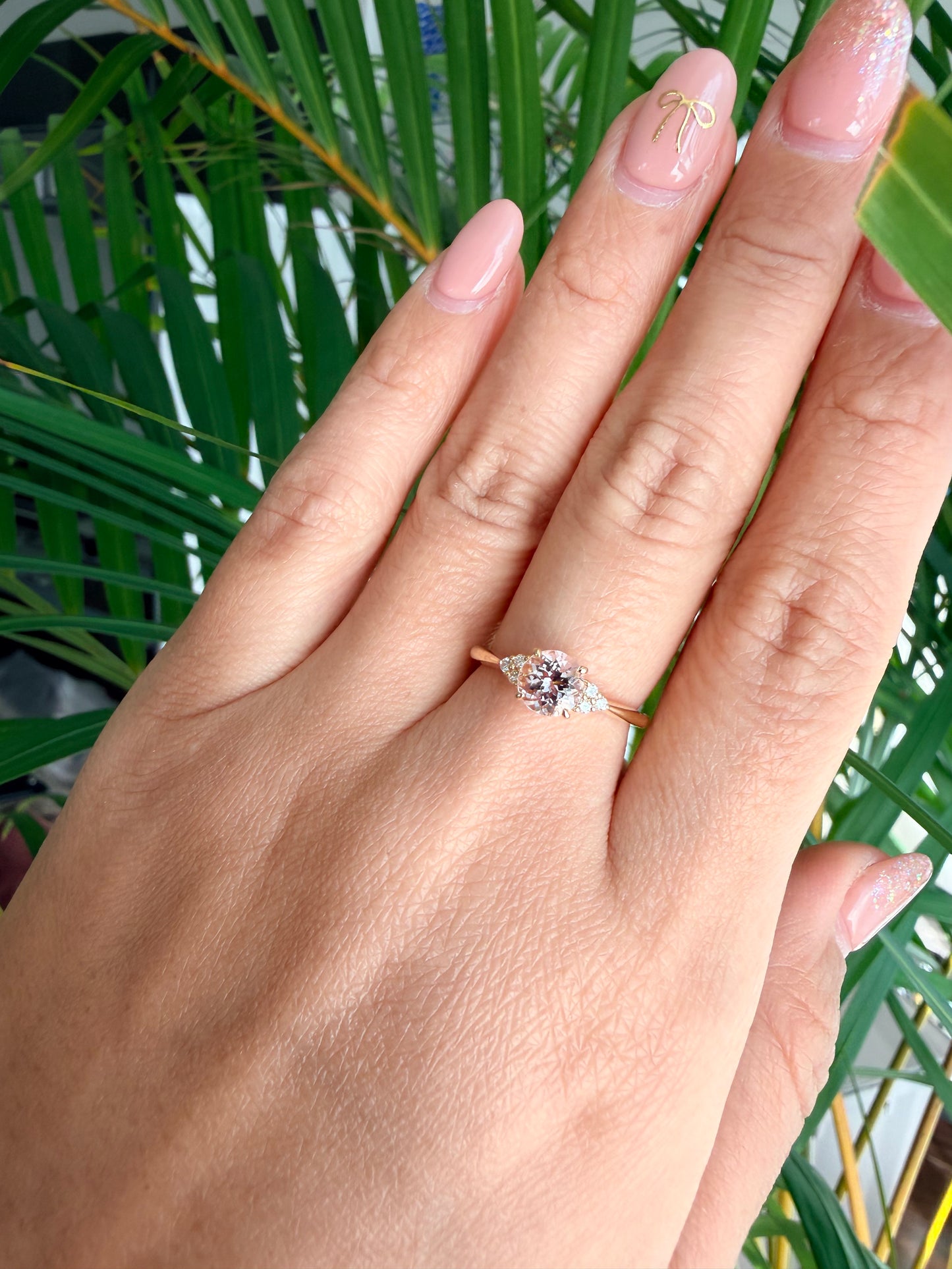 16. YG　0.82ctモルガナイトリング