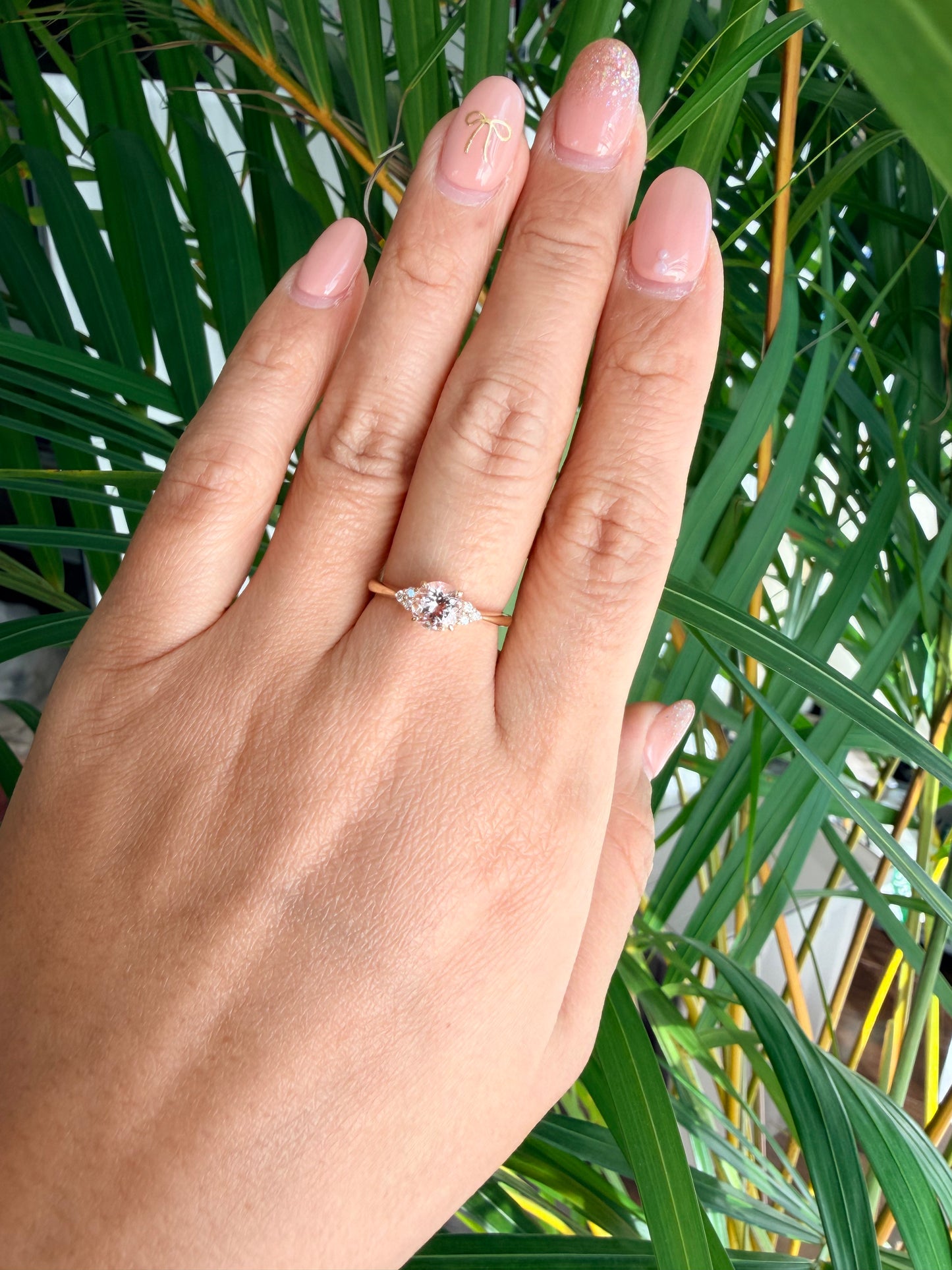 16. YG　0.82ctモルガナイトリング