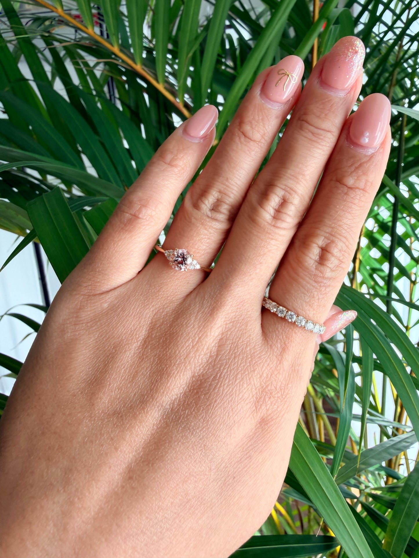 16. YG　0.82ctモルガナイトリング