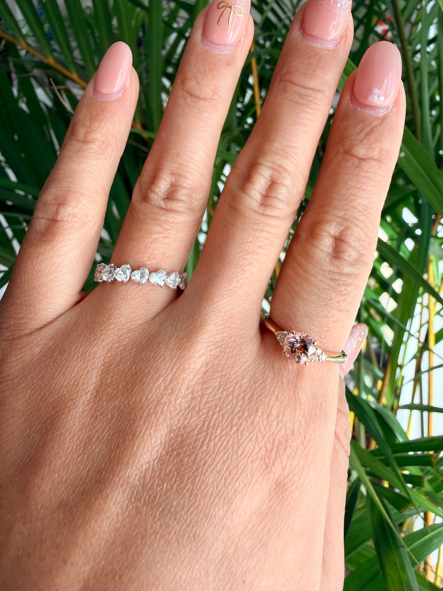 16. YG　0.82ctモルガナイトリング