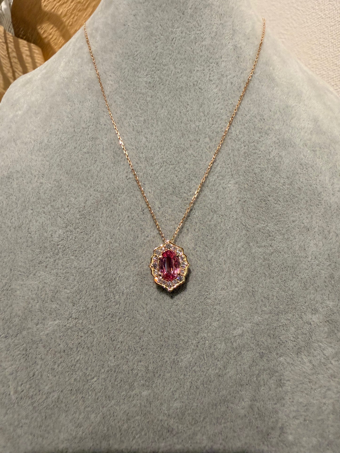 21. 【Mirror Mirror】 YG パパラチアサファイアネックレス　GRS鑑定書付き