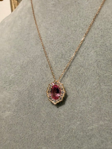 21. 【Mirror Mirror】 YG パパラチアサファイアネックレス　GRS鑑定書付き