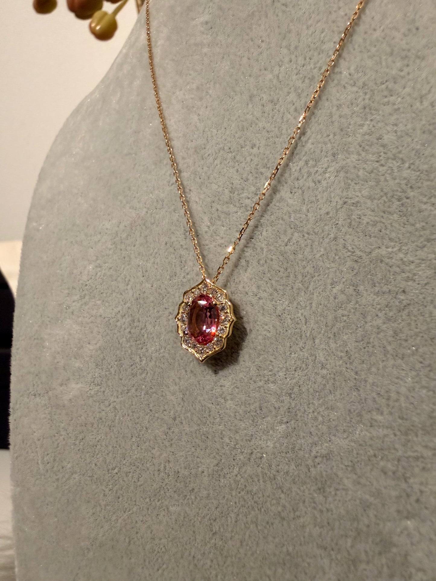 21. 【Mirror Mirror】 YG パパラチアサファイアネックレス　GRS鑑定書付き