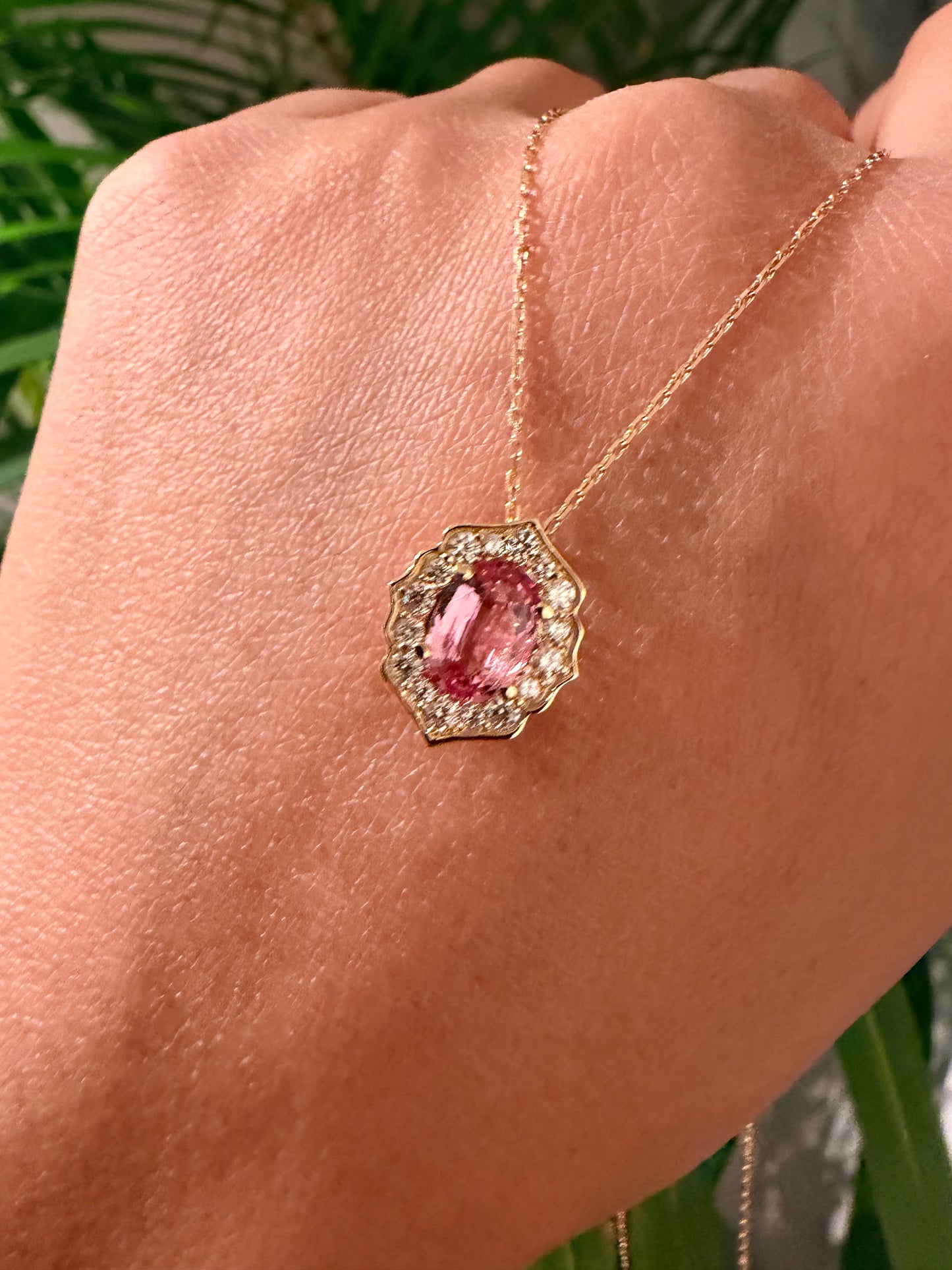 21. 【Mirror Mirror】 YG パパラチアサファイアネックレス　GRS鑑定書付き