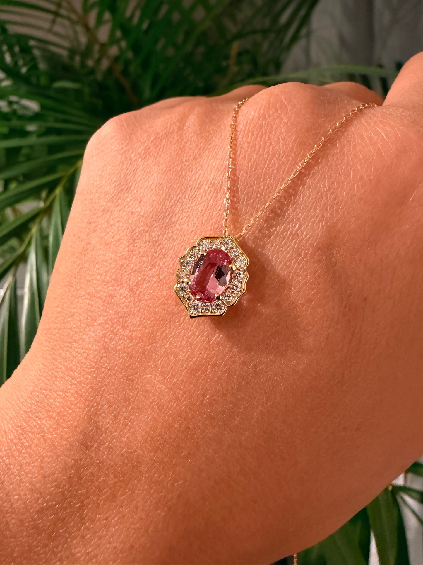 21. 【Mirror Mirror】 YG パパラチアサファイアネックレス　GRS鑑定書付き