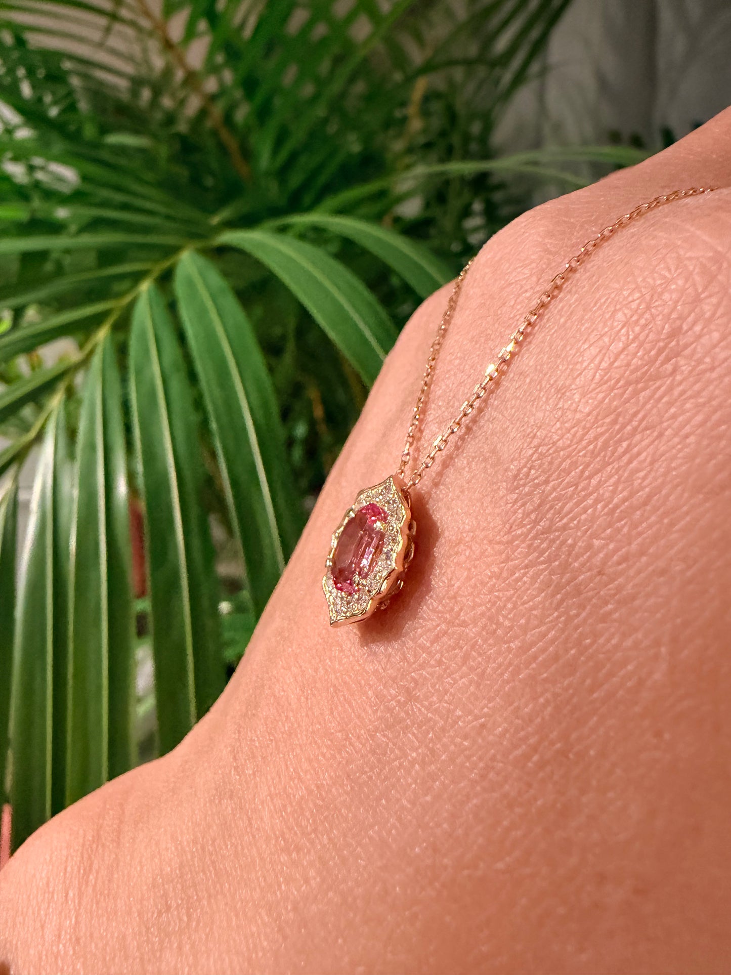 21. 【Mirror Mirror】 YG パパラチアサファイアネックレス　GRS鑑定書付き