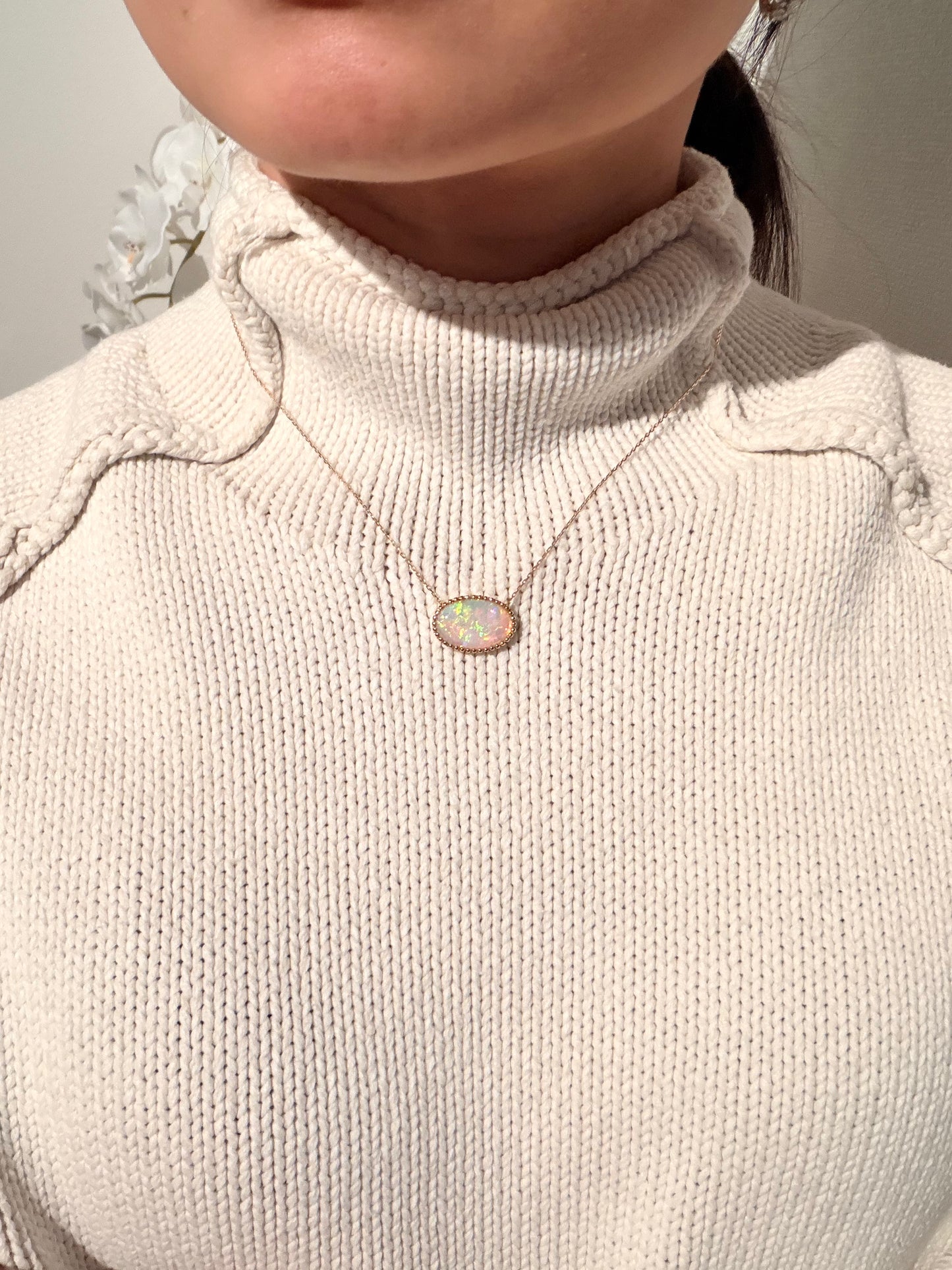 25. 【印象派オパール】YG オパールネックレス