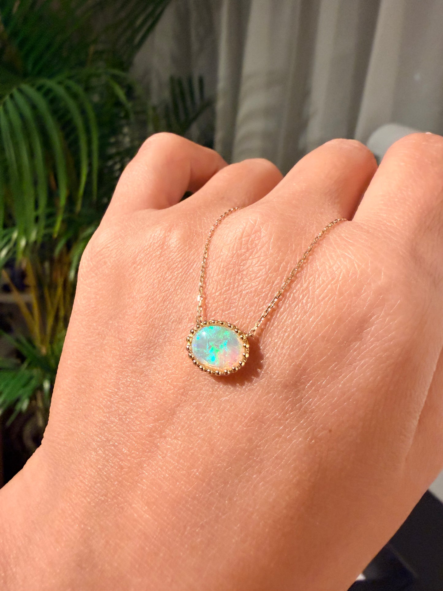 26．【印象派オパール】YG オパールネックレスpetit