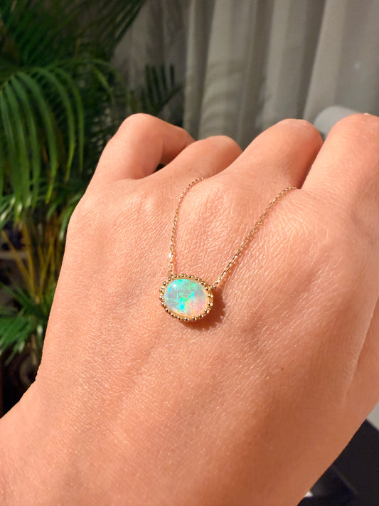 26．【印象派オパール】YG オパールネックレスpetit