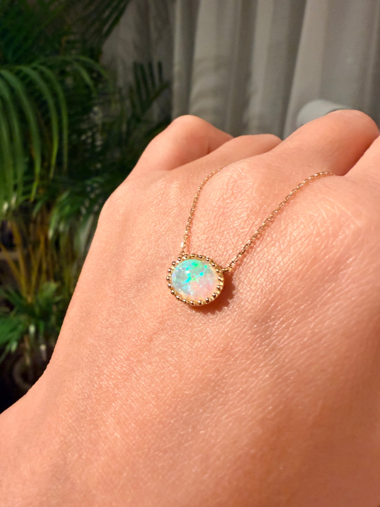 26．【印象派オパール】YG オパールネックレスpetit