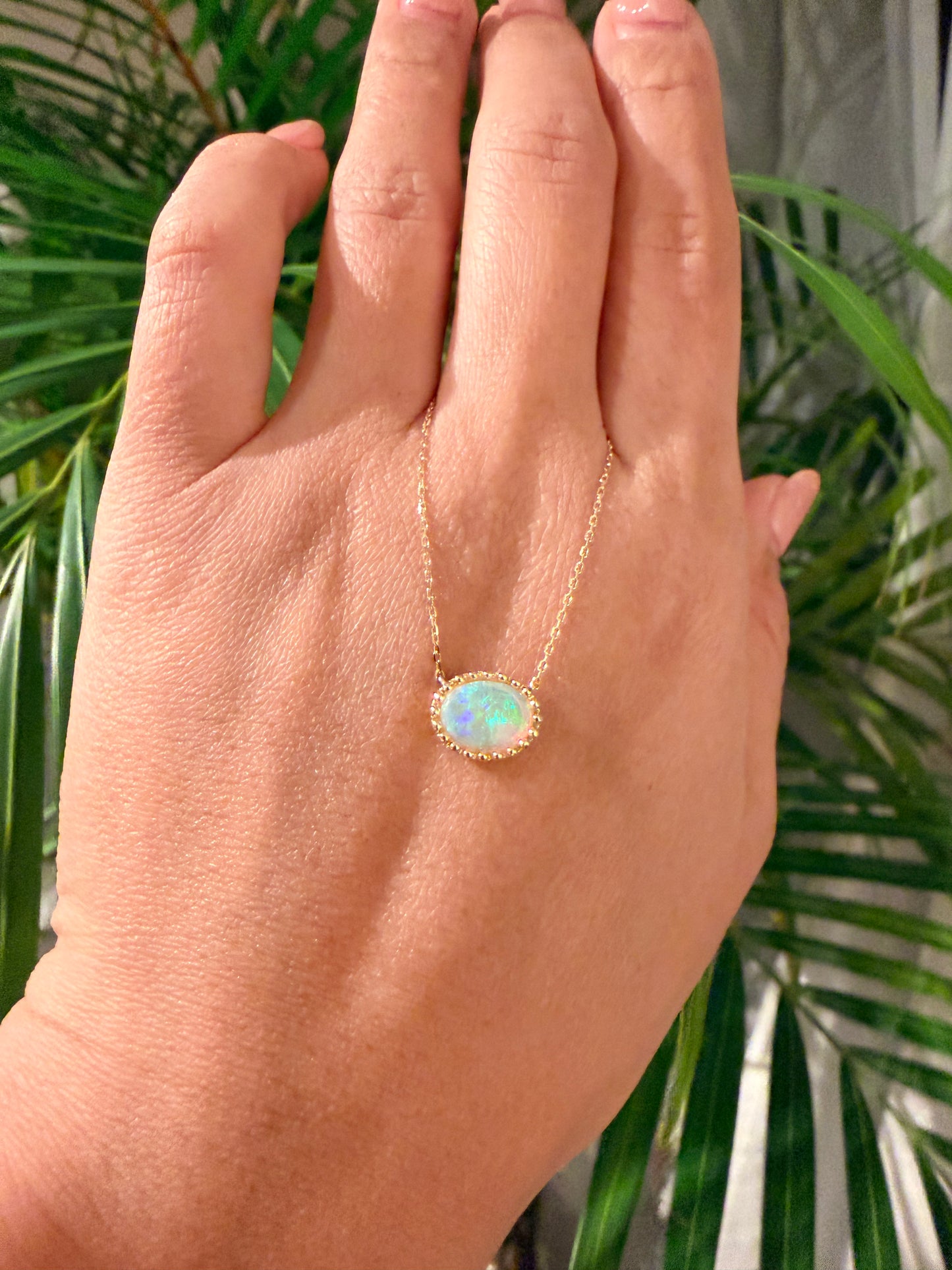 26．【印象派オパール】YG オパールネックレスpetit