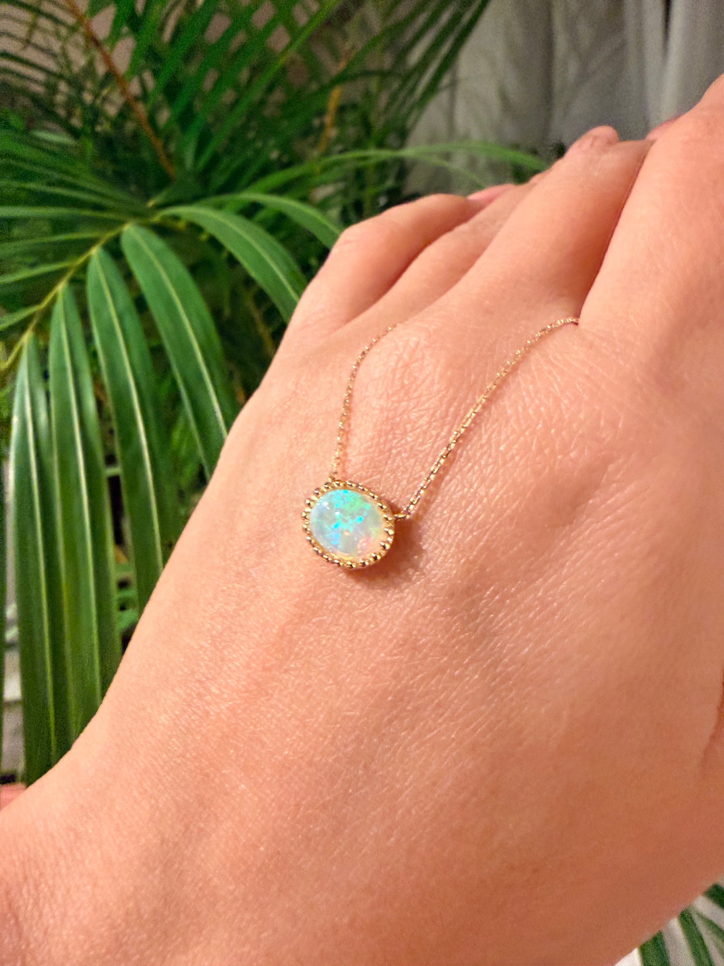 26．【印象派オパール】YG オパールネックレスpetit