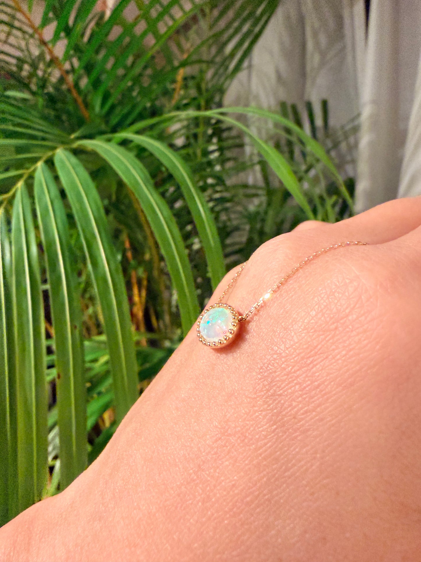 26．【印象派オパール】YG オパールネックレスpetit