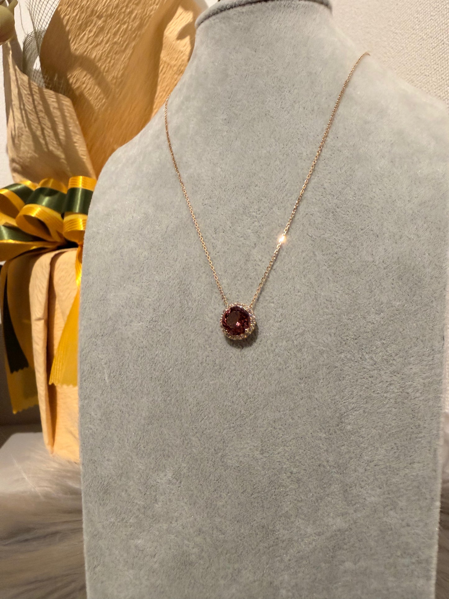 27. 【CANDY】YG ピンクトルマリンネックレス