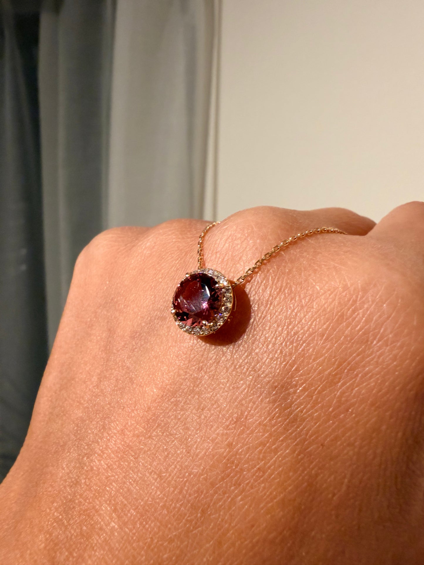 27. 【CANDY】YG ピンクトルマリンネックレス