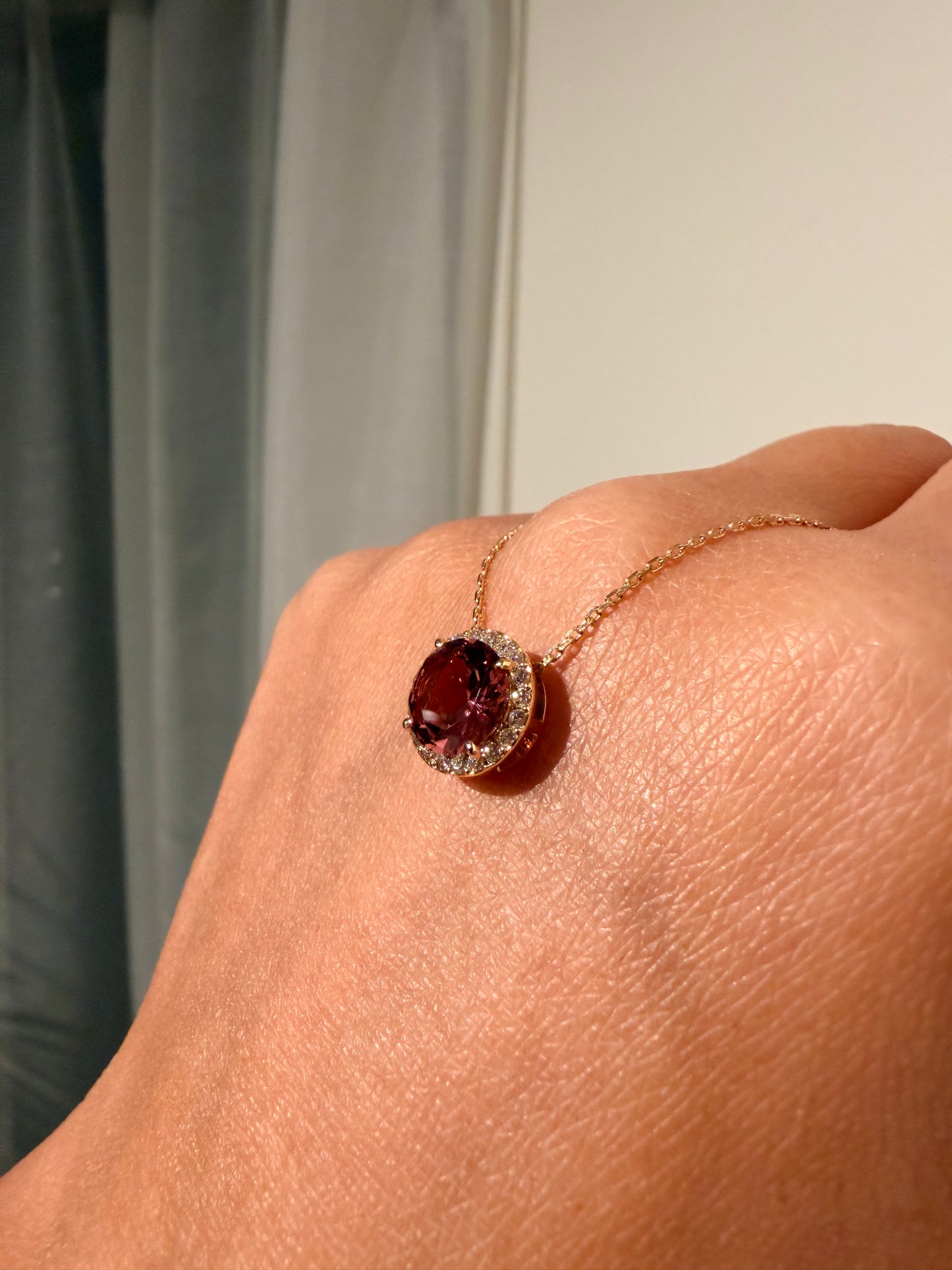 27. 【CANDY】YG ピンクトルマリンネックレス