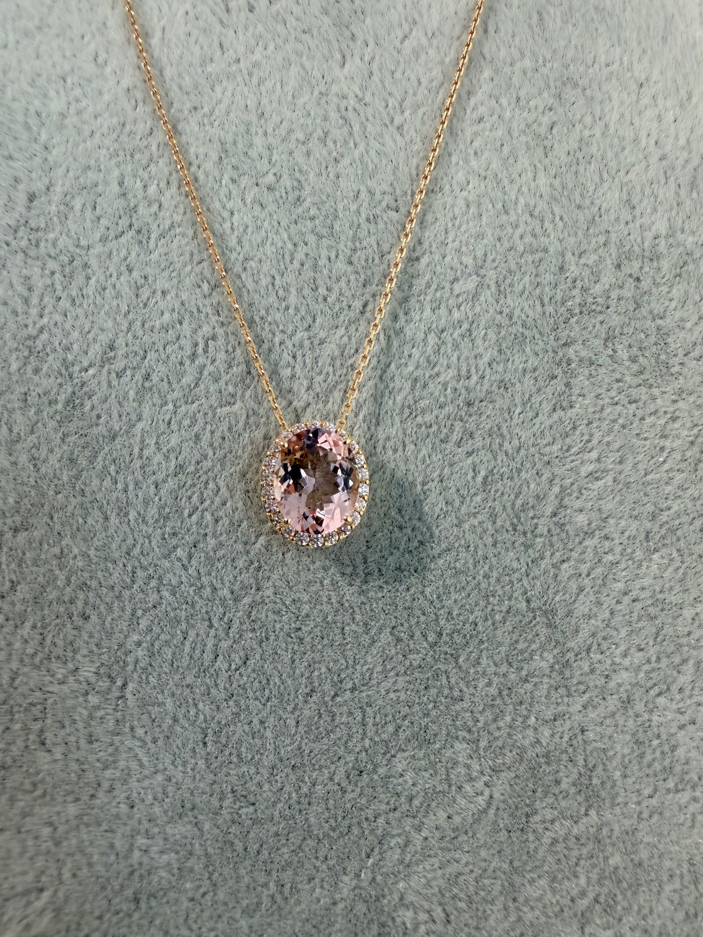 29. 【Candy】YG オーバル モルガナイトネックレス