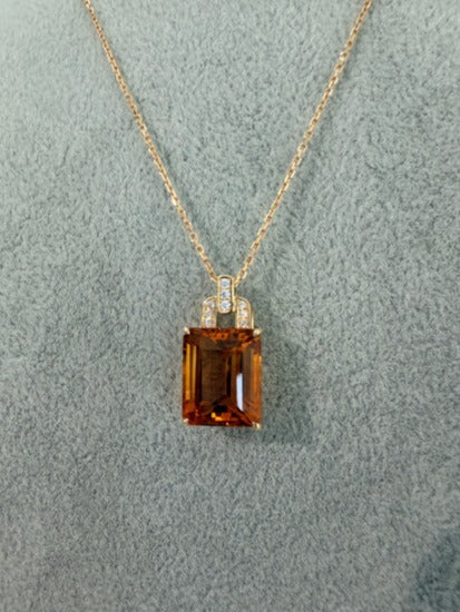 30. 【アールデコ シトリンネックレス】YG　シトリンネックレス