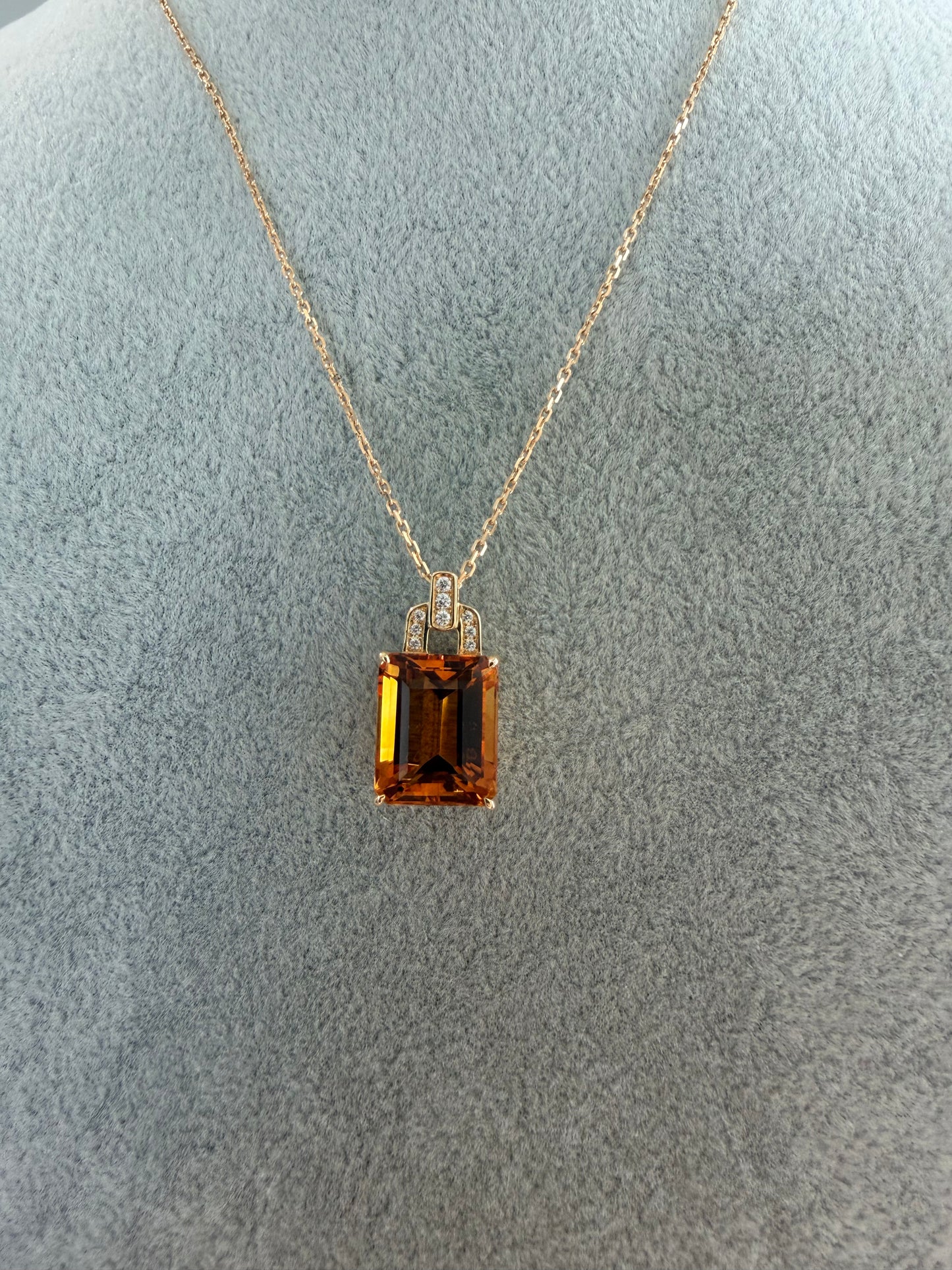 30. 【アールデコ シトリンネックレス】YG　シトリンネックレス