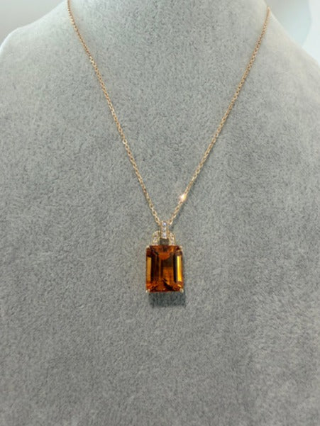 30. 【アールデコ シトリンネックレス】YG　シトリンネックレス