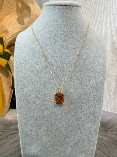 30. 【アールデコ シトリンネックレス】YG　シトリンネックレス