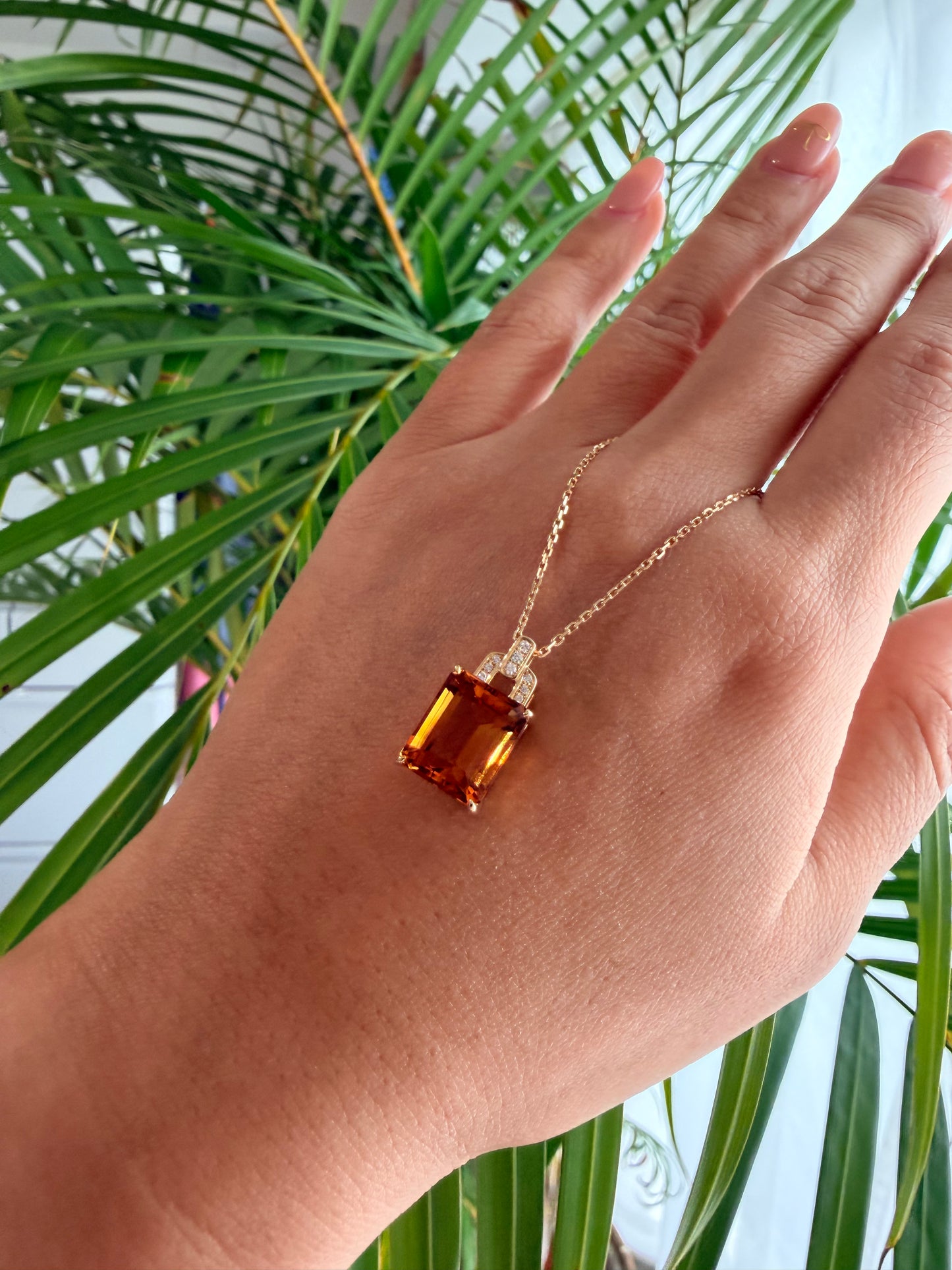 30. 【アールデコ シトリンネックレス】YG　シトリンネックレス