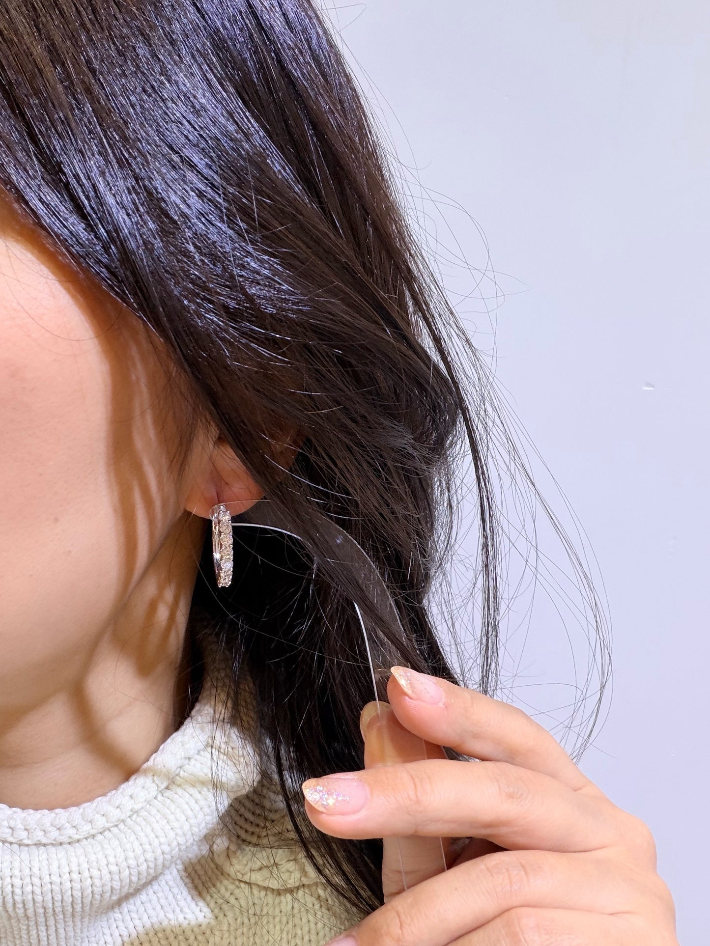 【11100フープ】16石・約1.54ct前後・3.1mm x 18.7mm