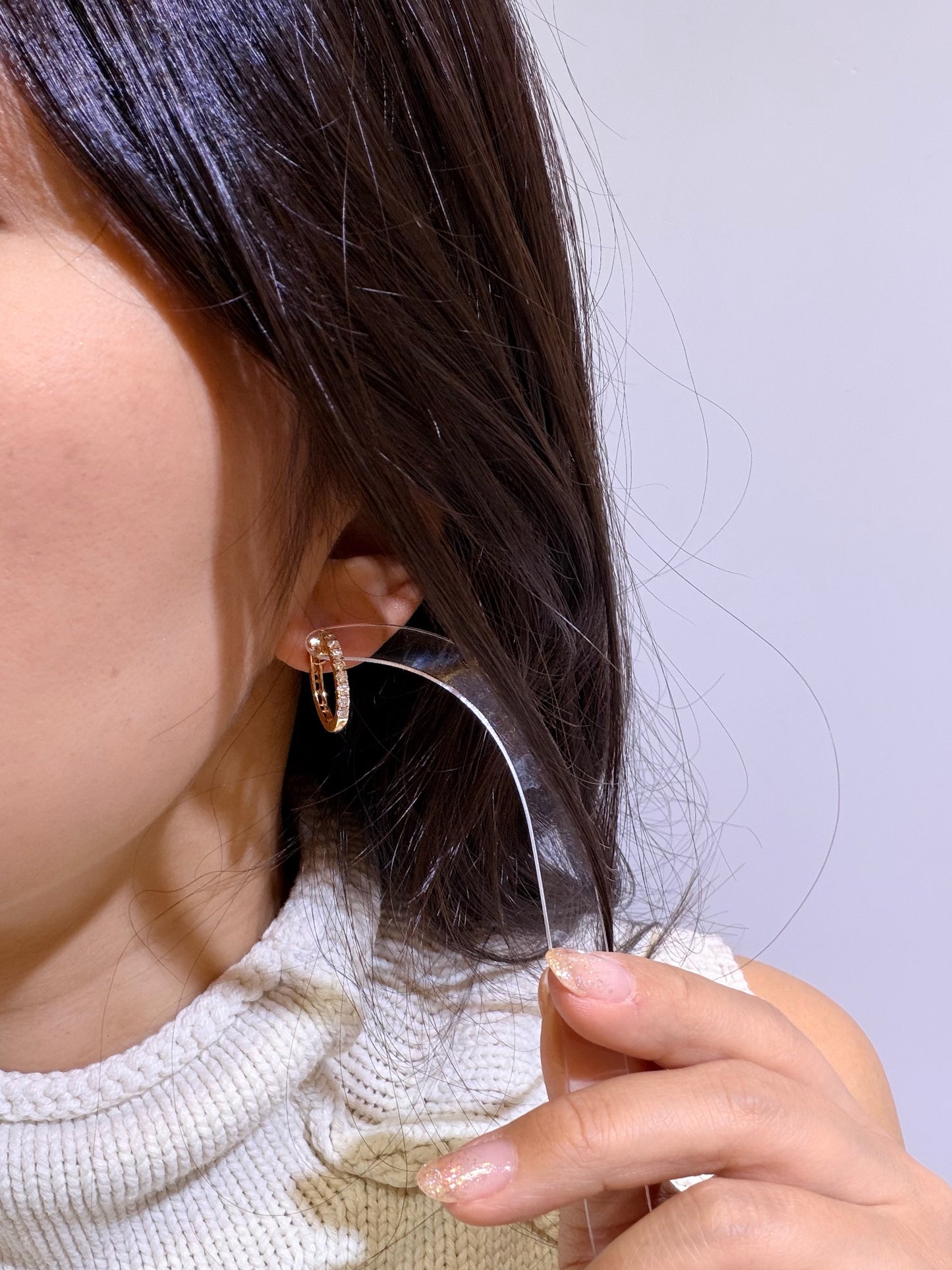 【01960フープ】18石・約0.59ct前後・1.9mm x 17.3mm