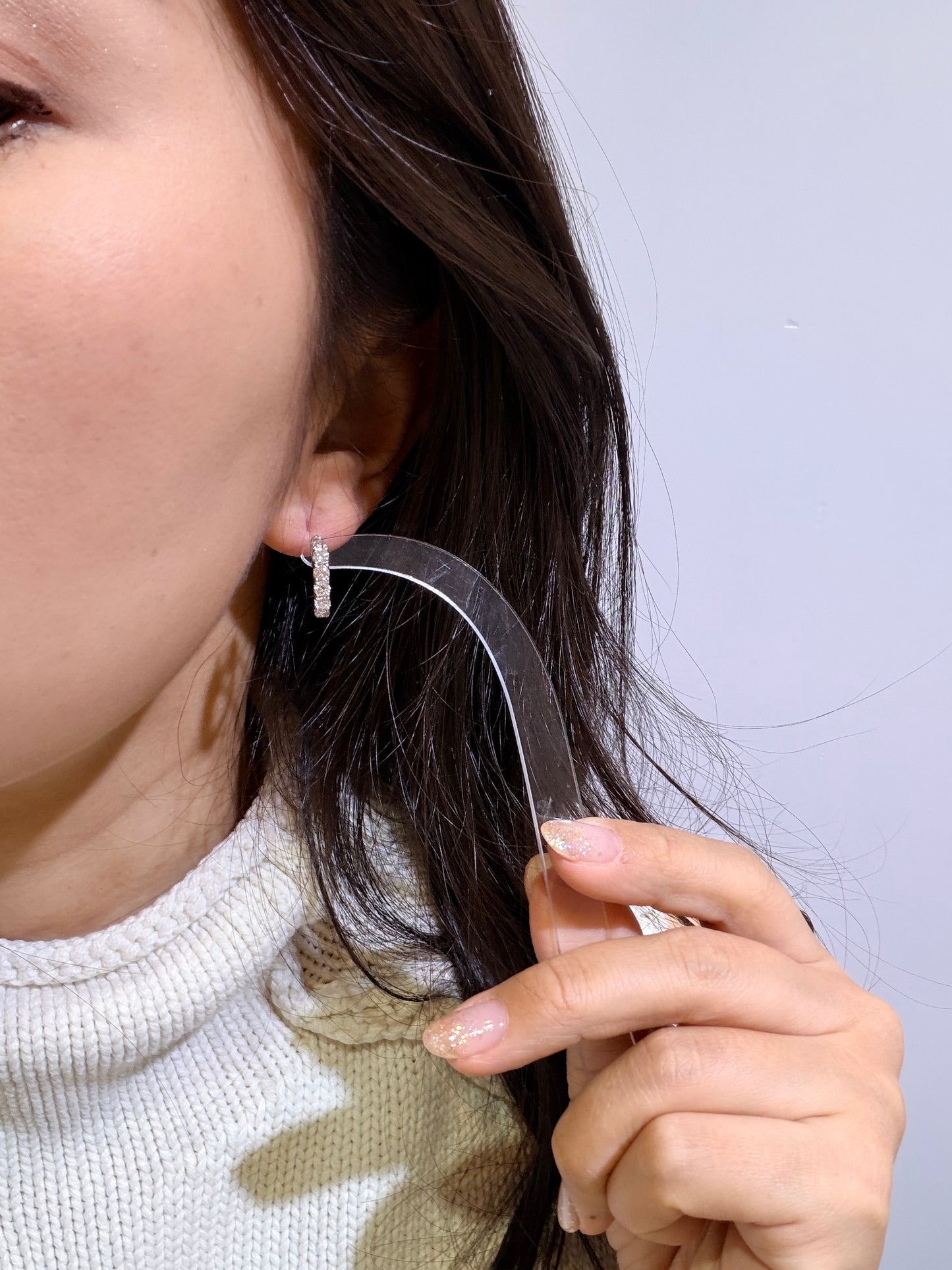 【07152フープ】10石・約0.95ct前後・3.1mm x 14.2mm