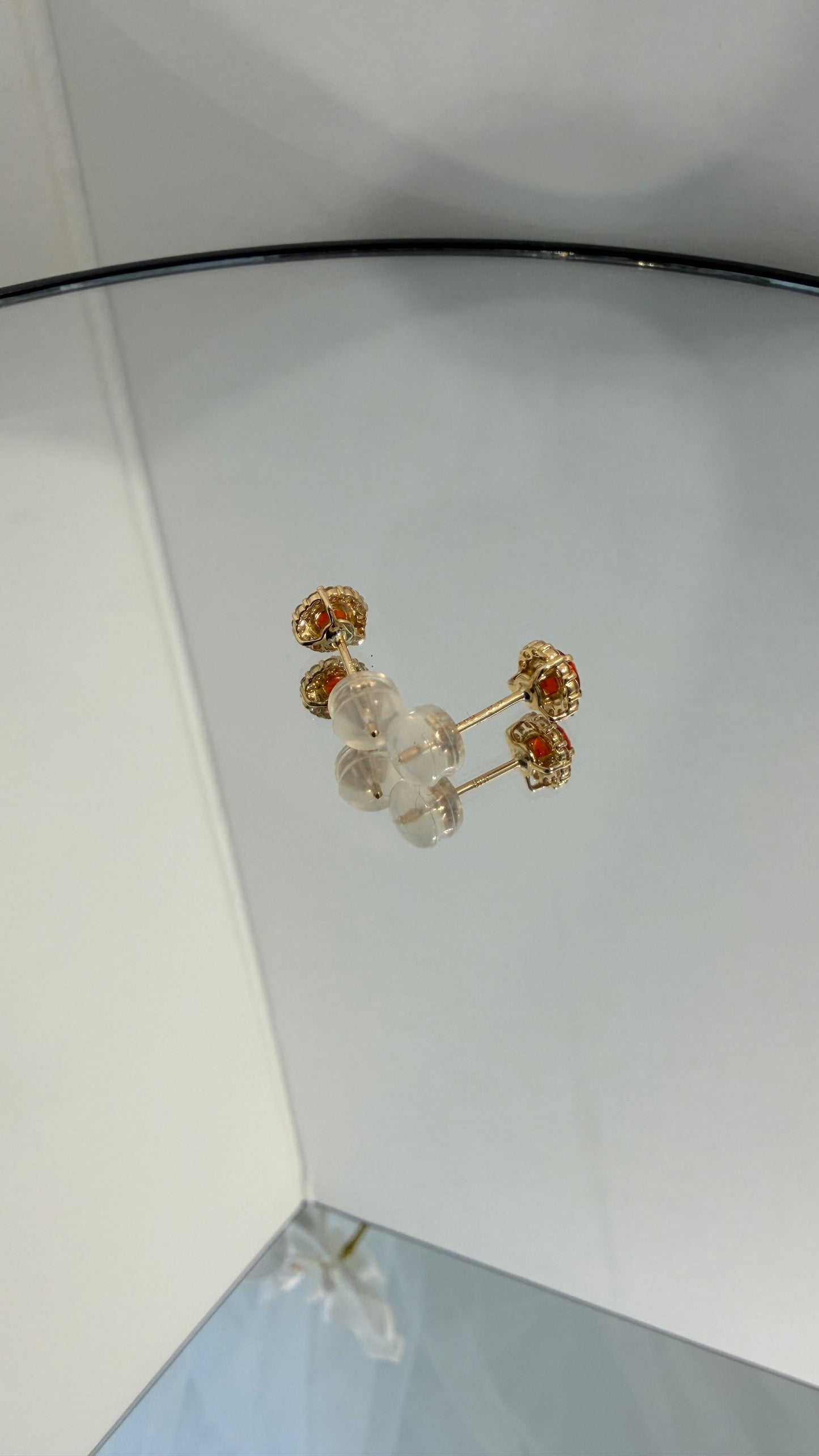 メキシコ ファイアオパール ピアス