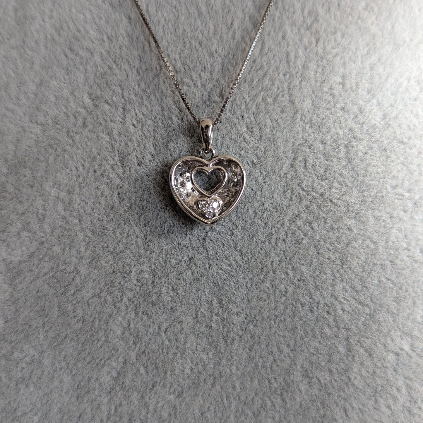 9. 【チャリティ企画】ぷっくりハート♡パヴェPTネックレス　0.51ct