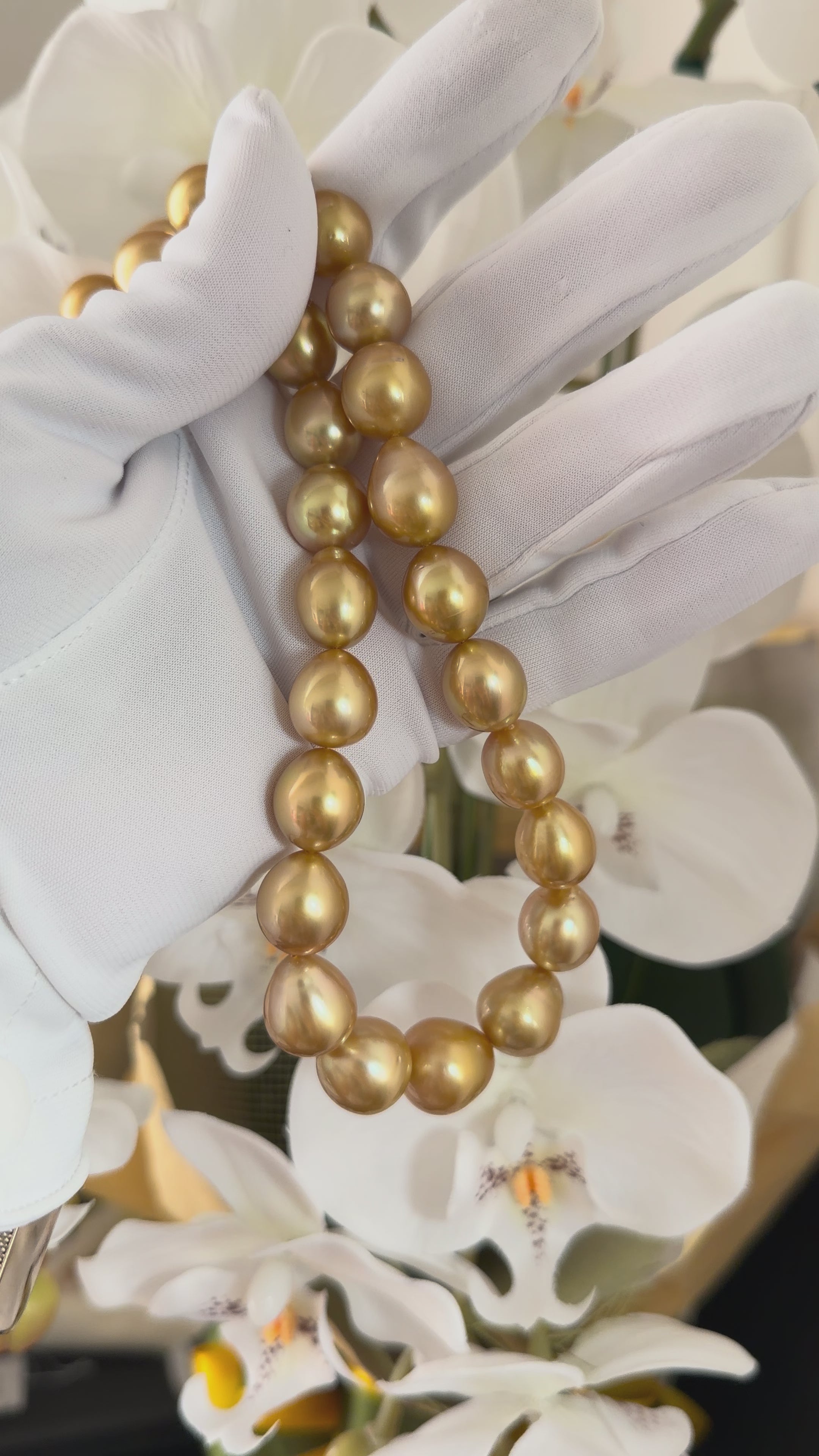 南洋ゴールデン ムーンレインボー 真珠科学研究所・真珠鑑別鑑定書付き